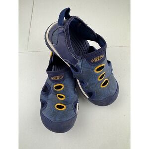 KEEN Stingrays Kids Water Sandals Size 12 Navy Blue Yellow Outdoor Shoes